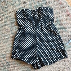 Urban Outfitters Polka Dot strapless romper